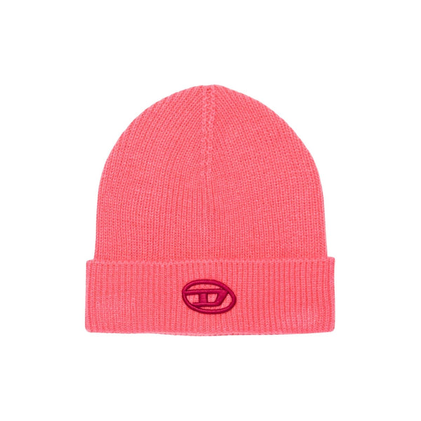 Unisex Pink Logo-Embroidered Knitted Beanie