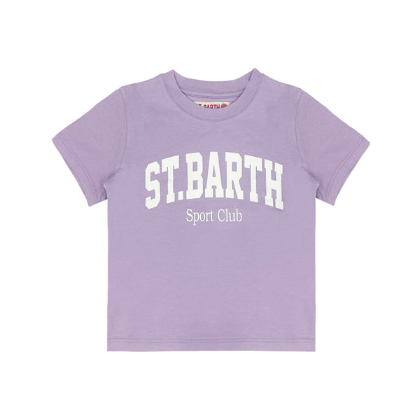 Girls Purple Logo-Print T-Shirt