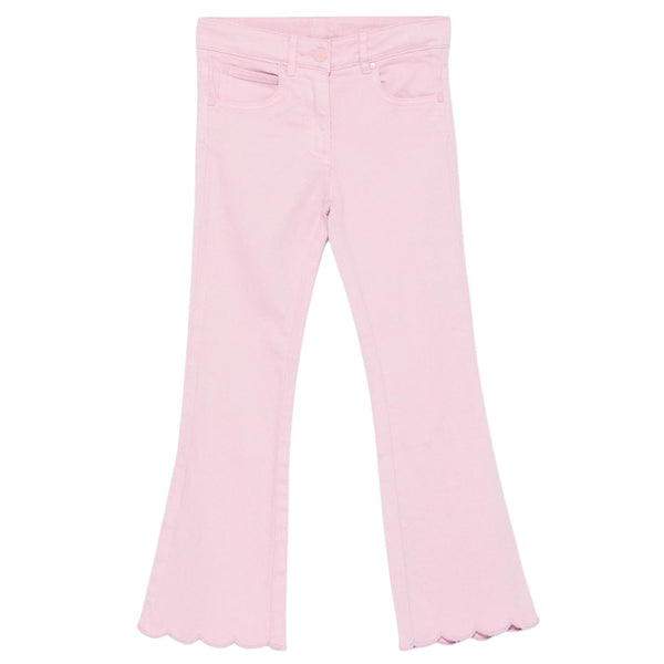 Girls Lilac Pink Denim With Scalloped Hems Jeans