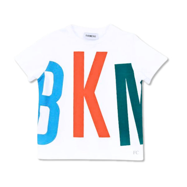 Boys White Logo-Print Cotton T-Shirt