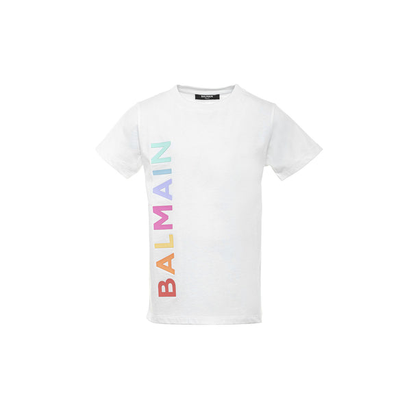 White Logo Print T-Shirt