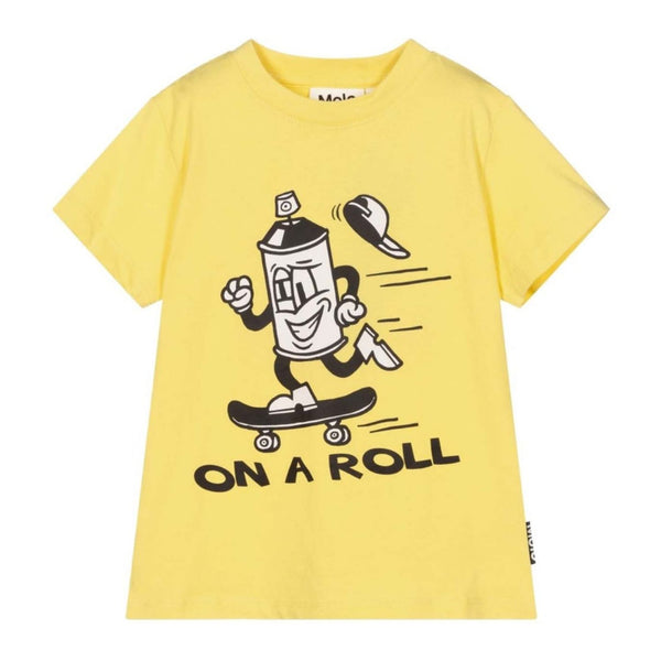 Boys Yellow Cotton T-Shirt