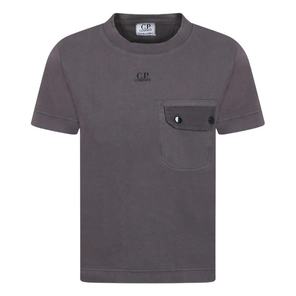Boys Dark Grey Logo Print T-shirt