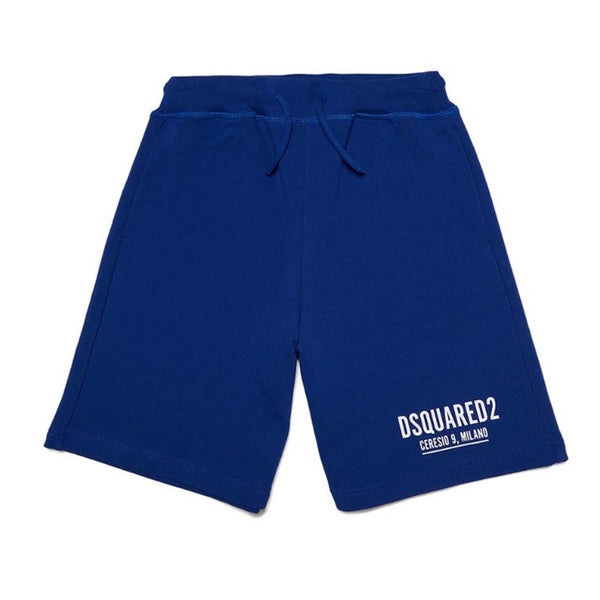 Blue Logo Print Short