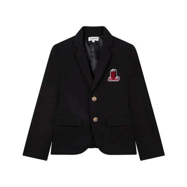 Boy Single Breasted Blazer With Applique