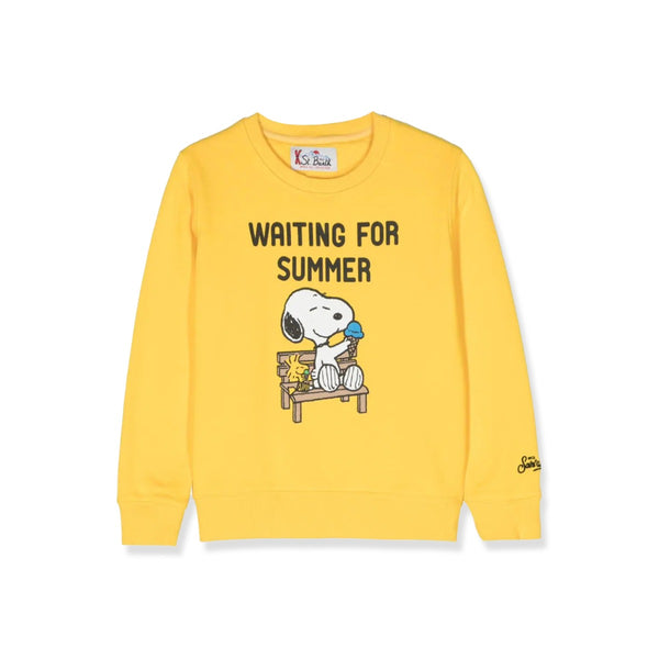 Boys Yellow Snoopy Cartoon-Print Sweatshirt