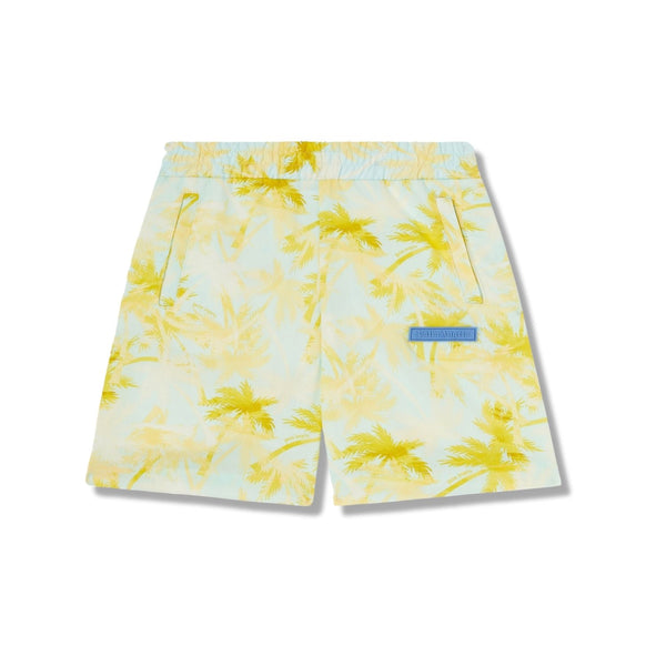Boys Yellow Palm Tree-Print Shorts