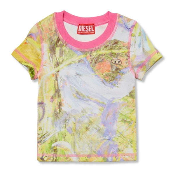 Girls Multi-Color Tiski Graphic-Print T-shirt