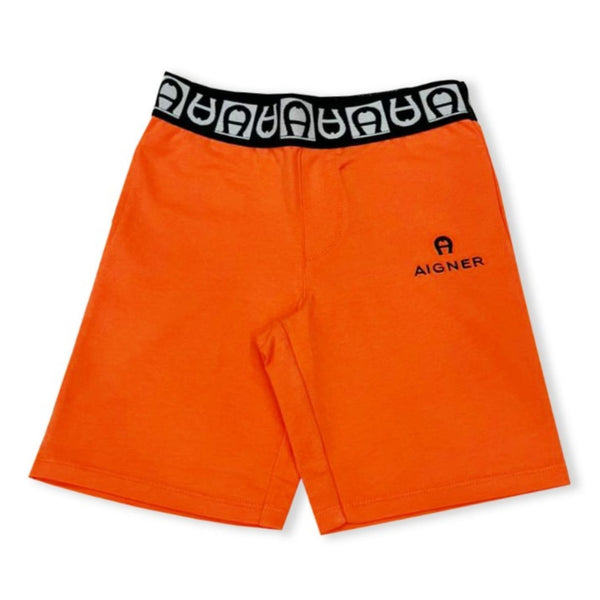 Boys Orange Cotton Jersey Shorts