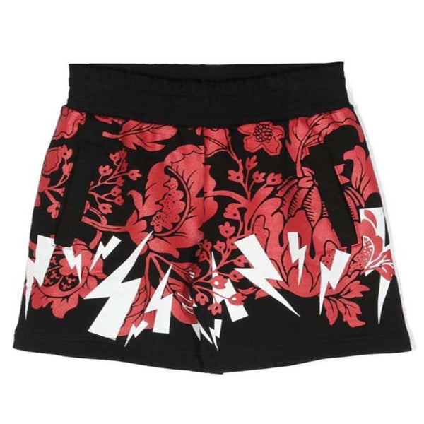 Kids Logo-Print Floral Shorts