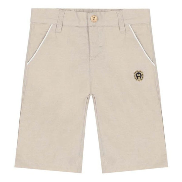 Boys Beige Logo Shorts