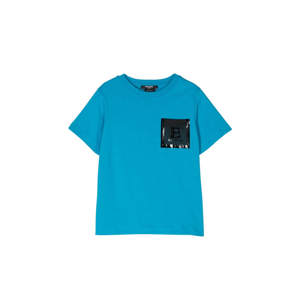 Boys Blue Cotton Half Sleeves T-Shirt