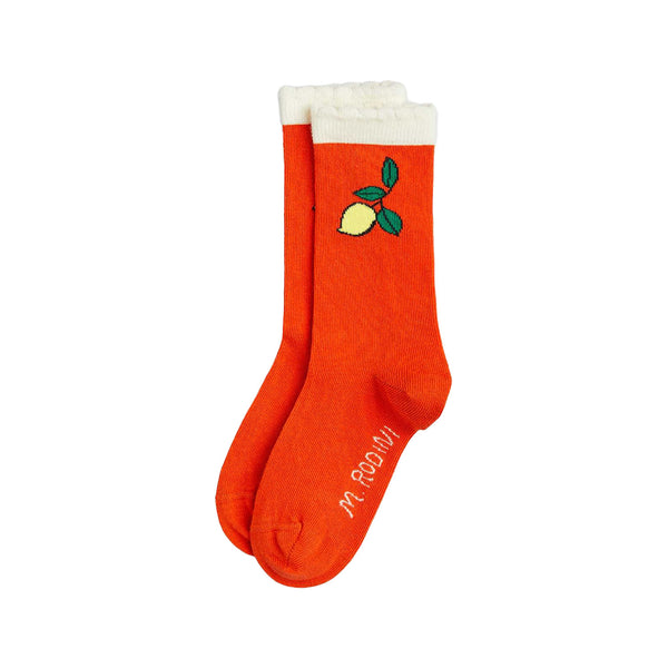 Girls Orange Lemons Socks -1 pack