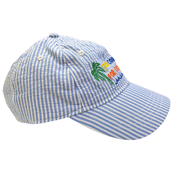 Boys Blue Logo-Print Stripe Cap