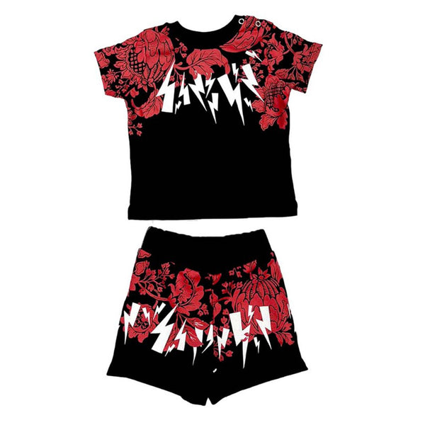 Kids Logo-Print Floral Two Piece Set