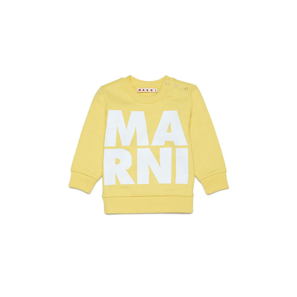 Yellow Cotton Sweatshirt With Marni Logo