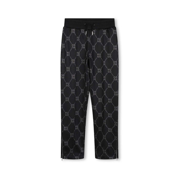 Boys Black Logo-Print Trouser