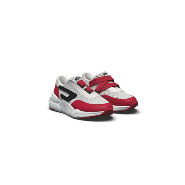 White Millenium Sneakers With Leather Inserts