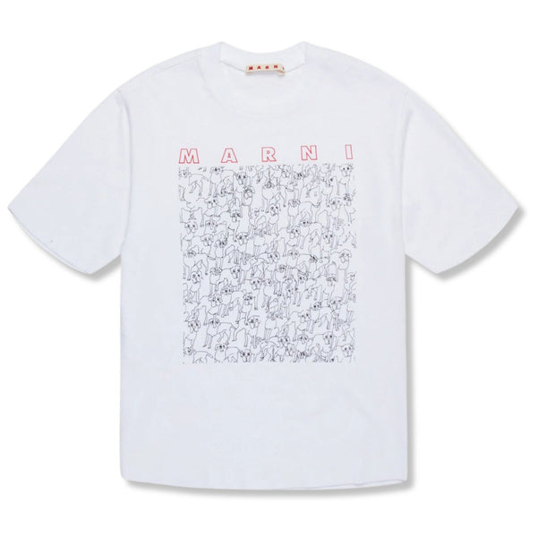 Unisex White Joy Logo Printed T-shirt