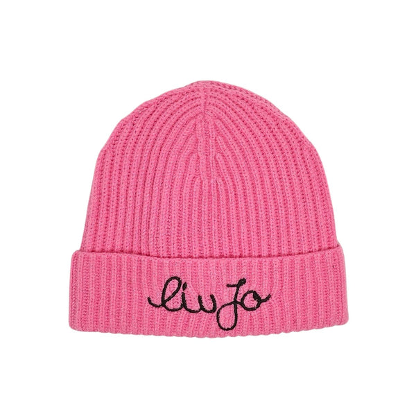 Girls Pink Liu Jo-Logo Ribbed Hat