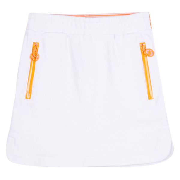 Girls White Logo Skirt