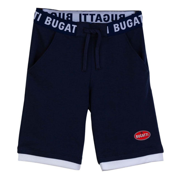 Boys Navy Blue Bugatti Logo Bermuda Shorts