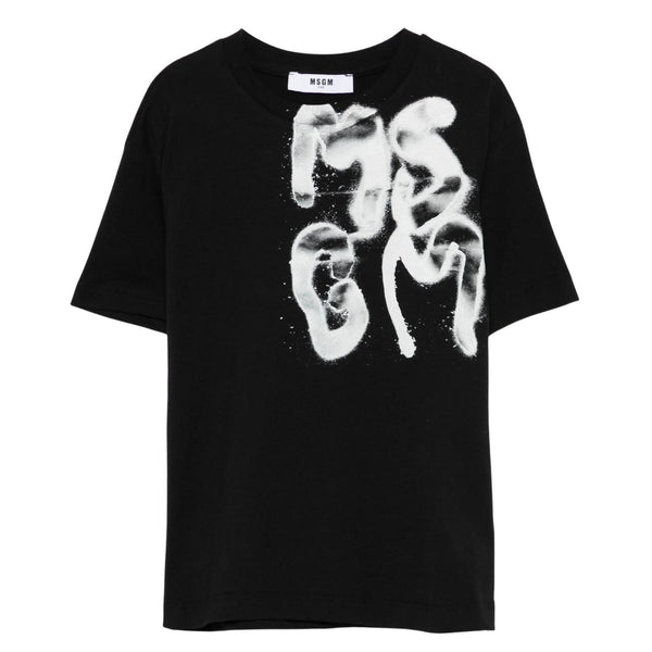 Boys Black Logo-Print T-shirt