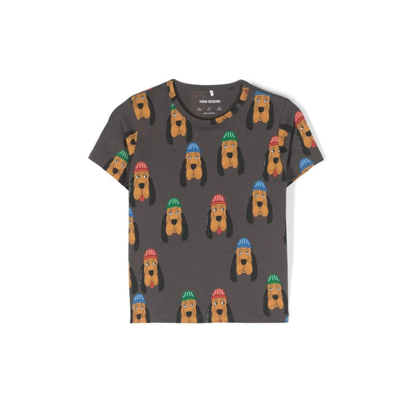 Grey Organic Cotton Hound Dog T-shirt