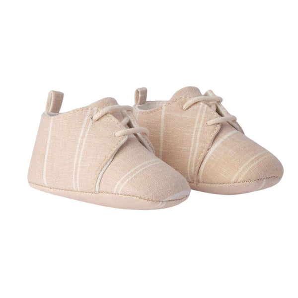Baby Boys Beige White-Strip Shoes