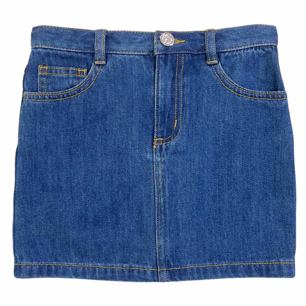 Girls Blue Demin Cotton Skirt