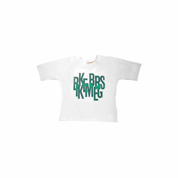 Boys White Cotton Half Sleeves T-Shirt