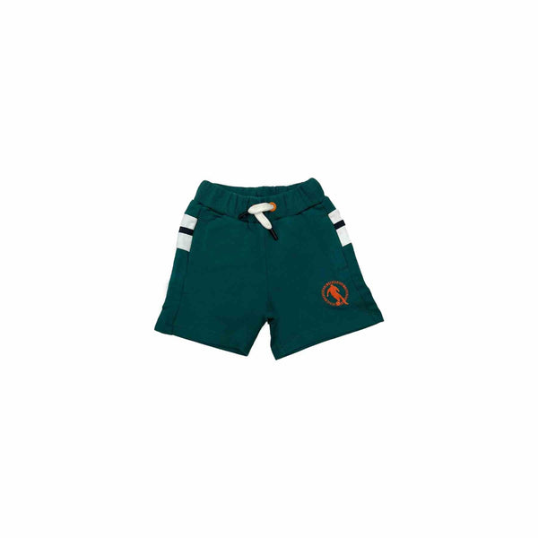 Boys Green Cotton Shorts