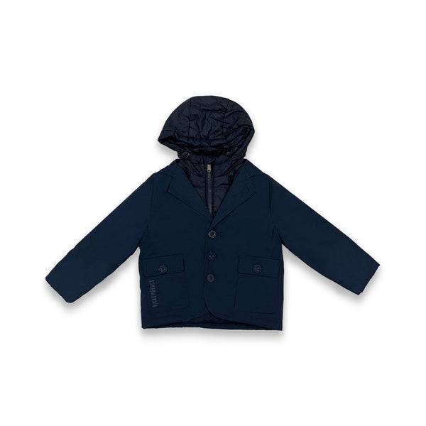 Boys Navy Blue Hooded Jacket
