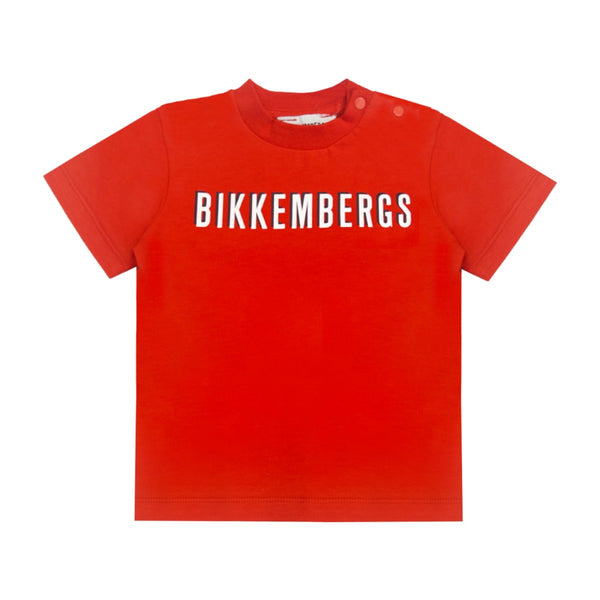 Baby Unisex Orange Logo-Print Cotton T-Shirt