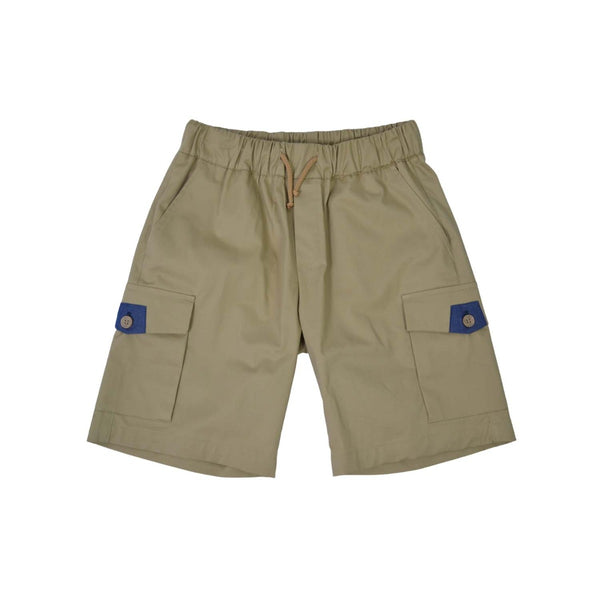 Boys Beige Cargo Pockets Shorts
