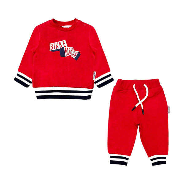 Baby Unisex Red Logo-Print Tracksuit