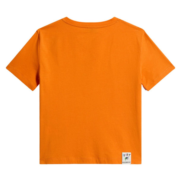 Boys Orange Graphic Print T-shirt