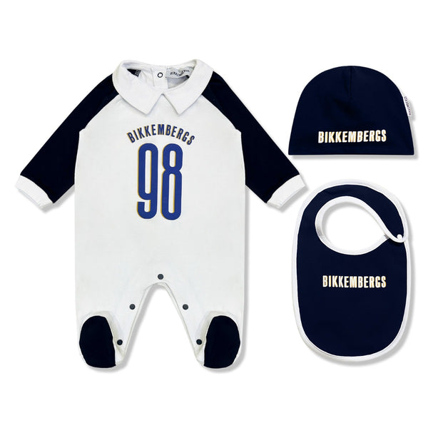 Baby Boy Brand Print Romper Set