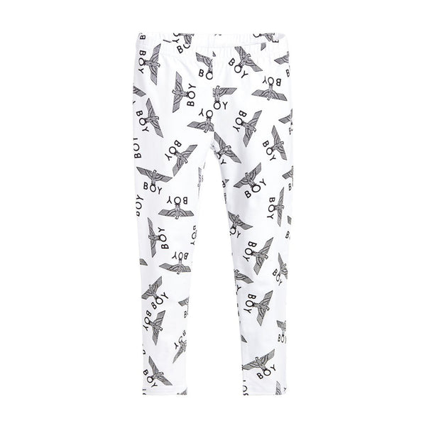Repeat Leggings Kids - White & Black