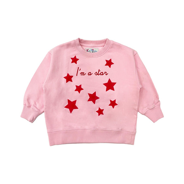 Girls Pink Embroidered-Logo Sweatshirt