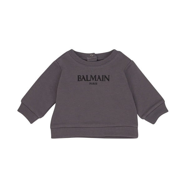 Baby Kids Grey Logo-Applique Sweatshirt