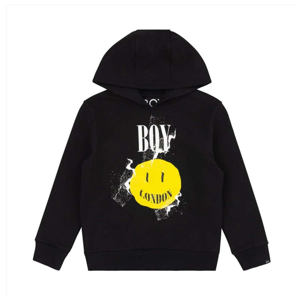 Boys Kids Text Hoodie Black - Unisex