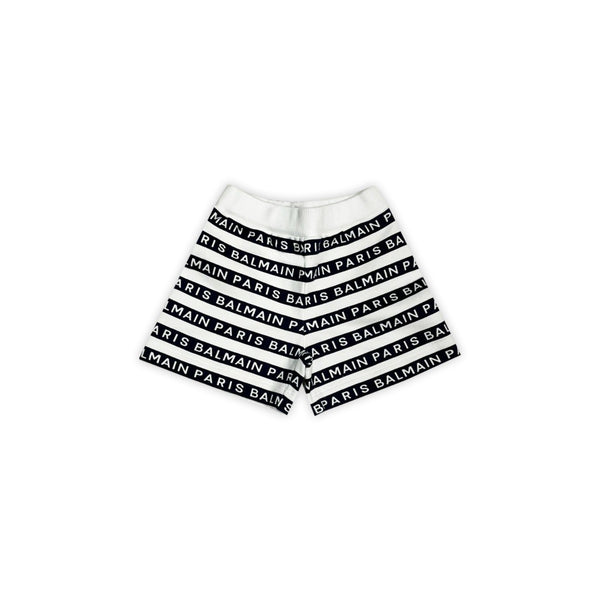 Baby Boys White & Black Stripes Short