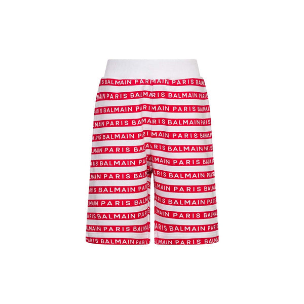 Boys White & Red Stripes Shorts