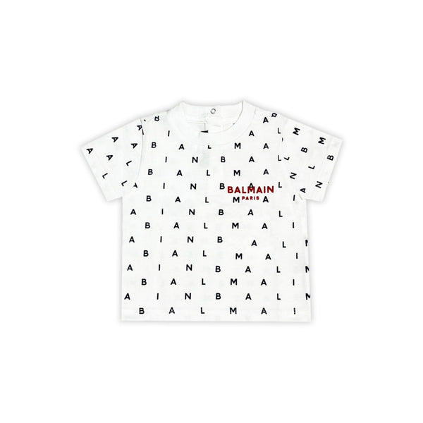 Baby Boys White Letters Printed T-Shirt