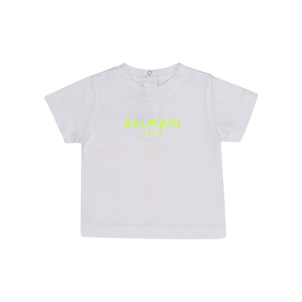 Baby Unisex White Logo-Print T-shirt