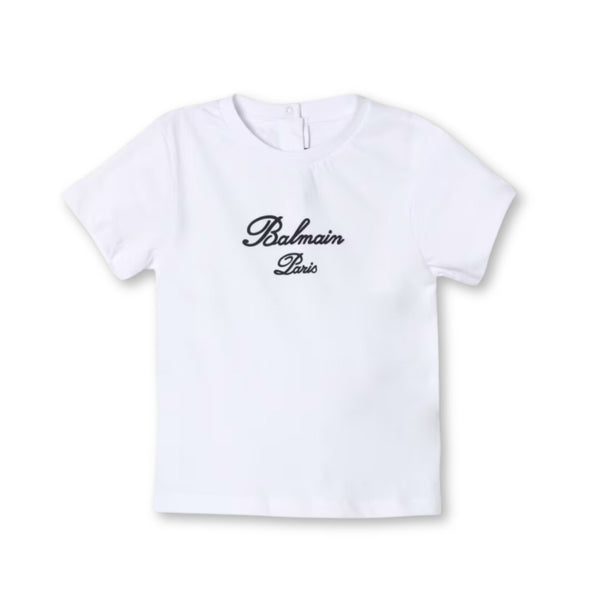 Baby Unisex White Logo-Print T-Shirt