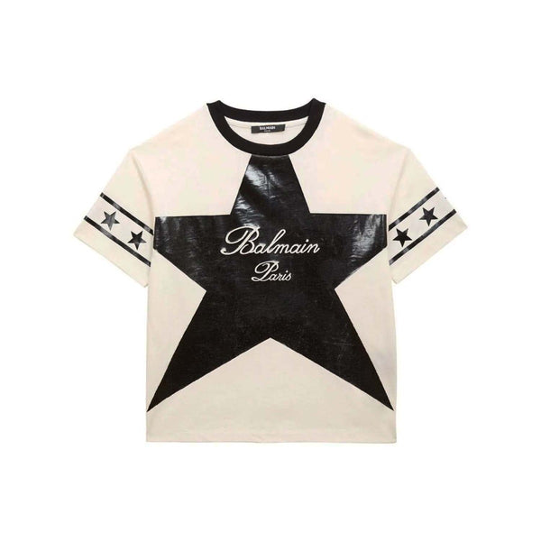 Boys Ivory Stars-Print Cotton T-Shirt