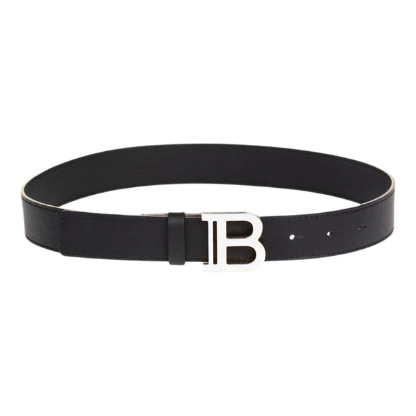 Unisex Black Leather Belt