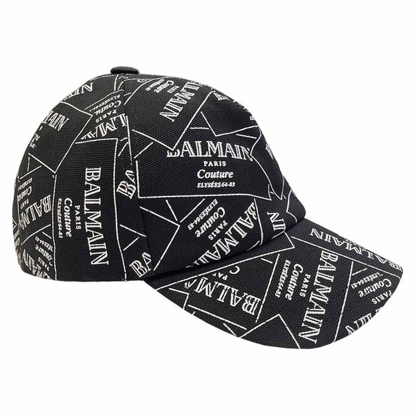 Unisex Black All Over Logo-Print Cap